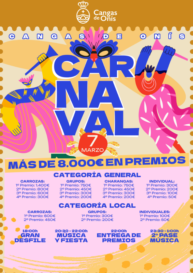 El Carnaval de Cangas de Onís repartirá cerca de 9.000 euros en premios el 7 de marzo