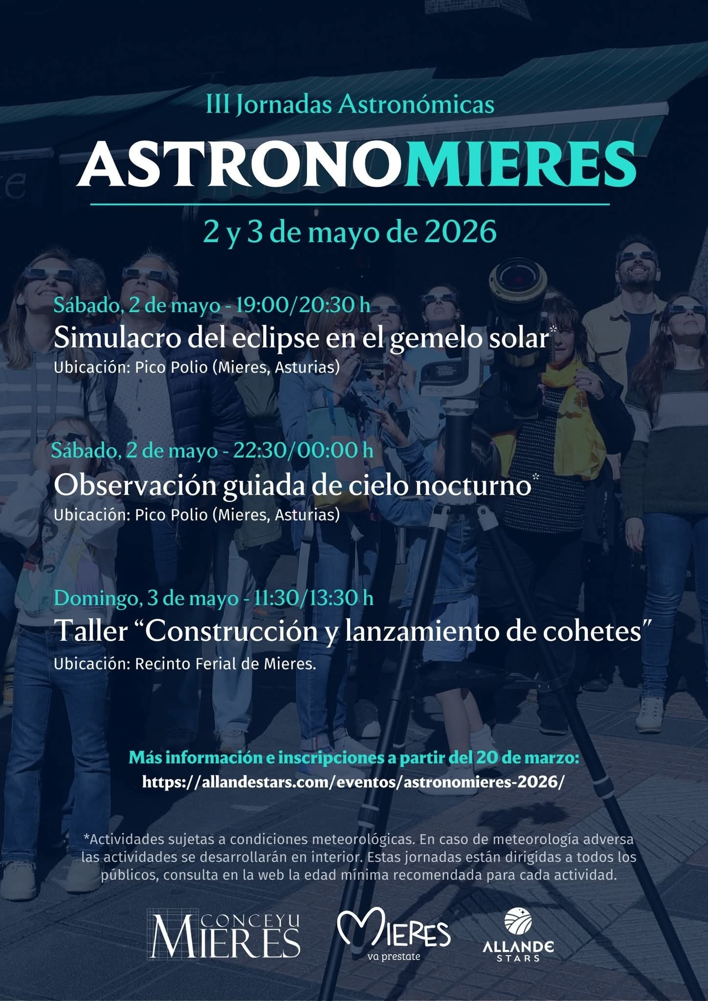 AstronoMieres 2026 regresa a Mieres con observaciones nocturnas y actividades divulgativas