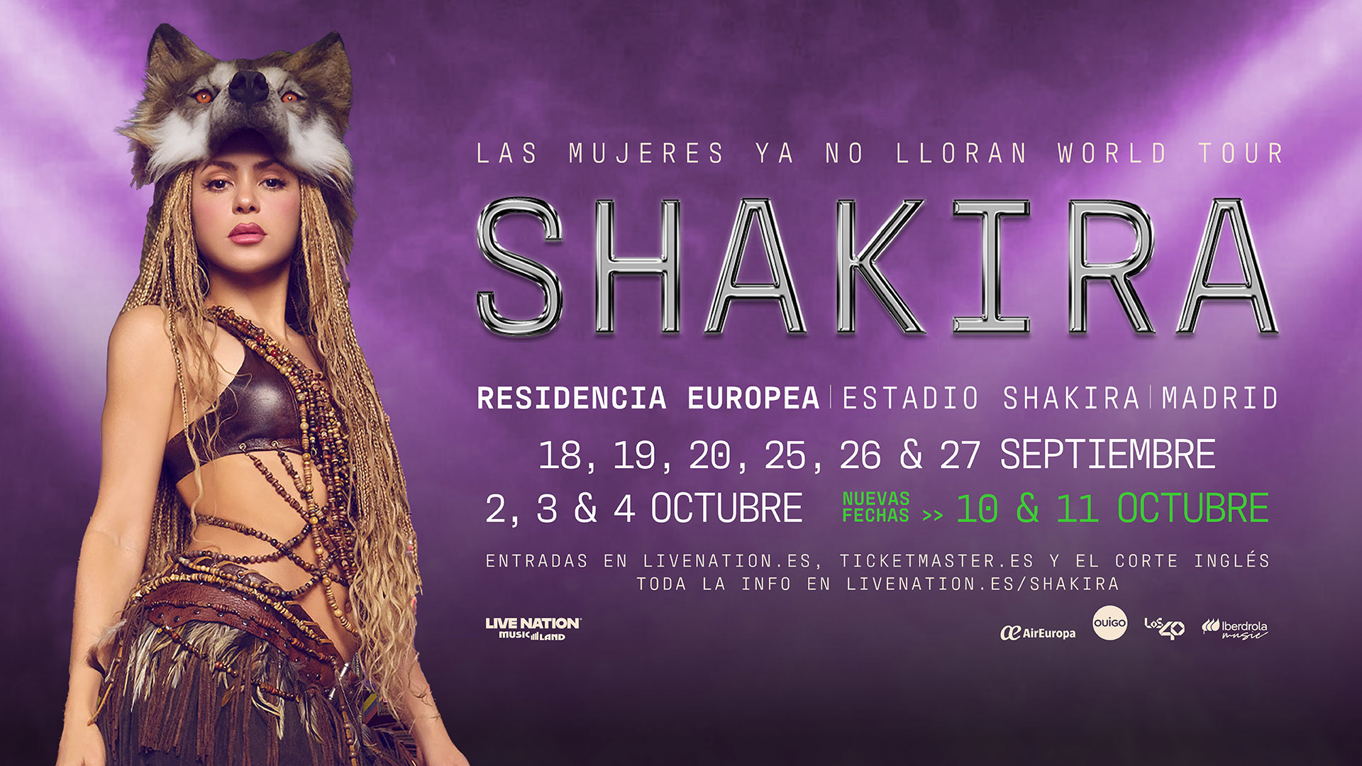 Shakira llevará su gran espectáculo a Madrid con una residencia única este otoño