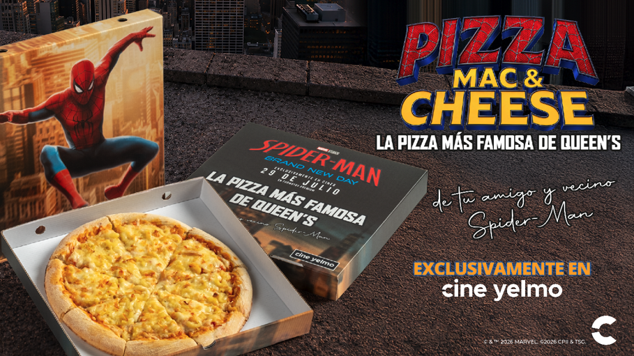 Cine Yelmo lanza una pizza inspirada en Spider-Man para acompañar el estreno de Brand New Day