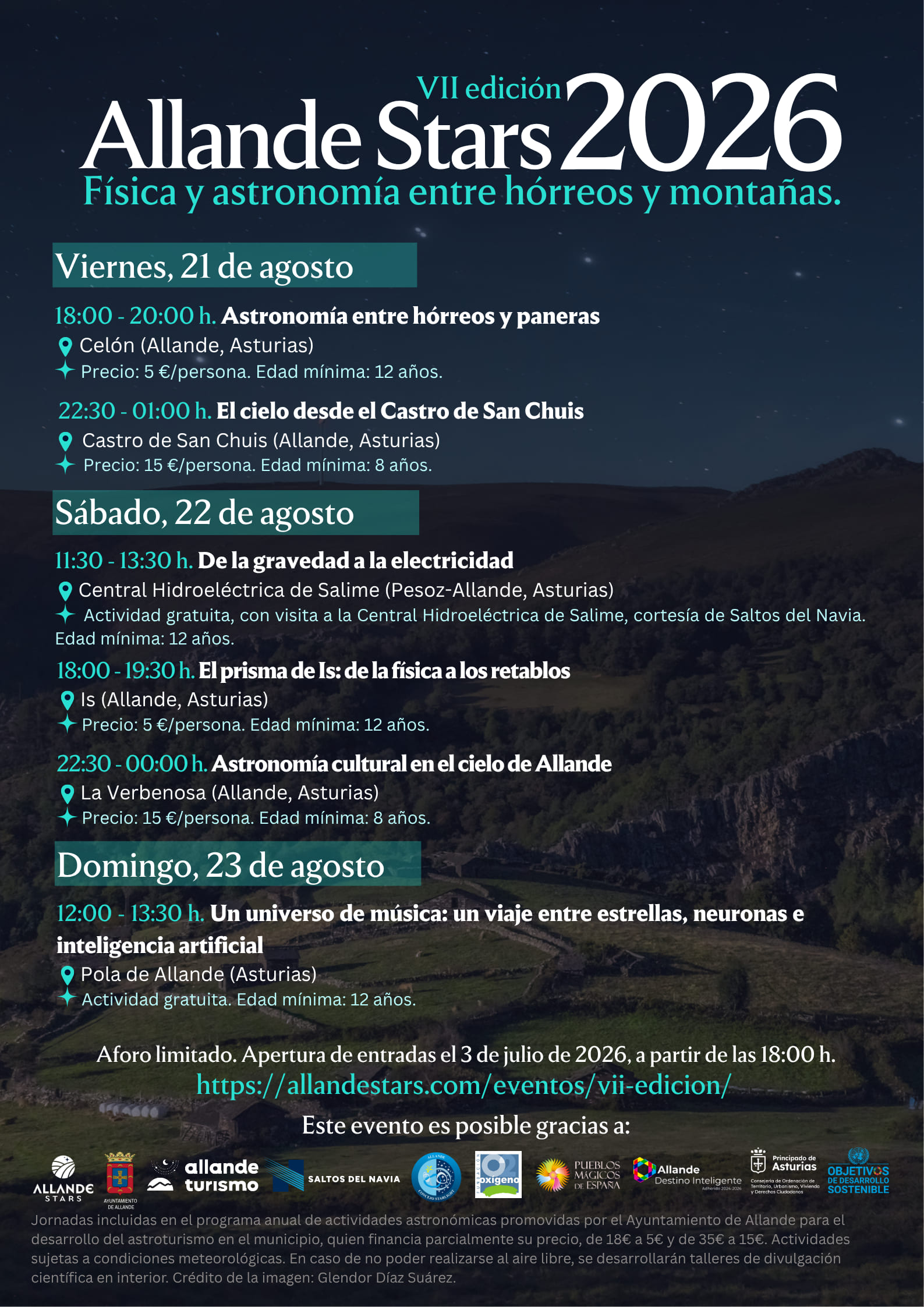 Allande vuelve a mirar al cielo con tres días de ciencia, patrimonio y astronomía