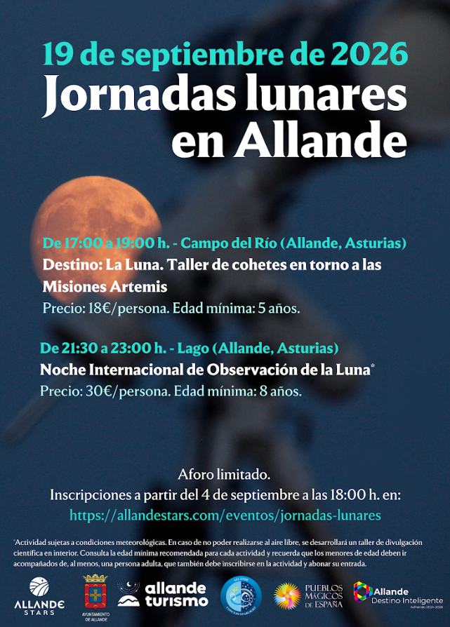 Allande celebra unas jornadas lunares con un taller de cohetes y una observación de la Luna